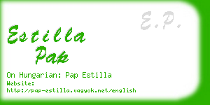 estilla pap business card